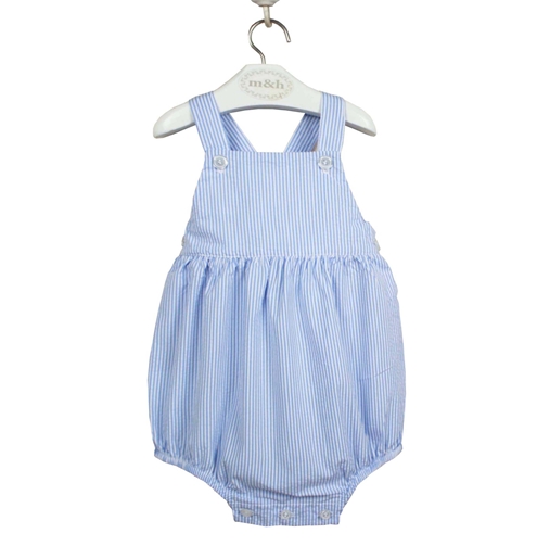 blue stripes romper