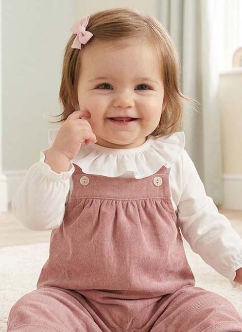 pastel pink baby romper