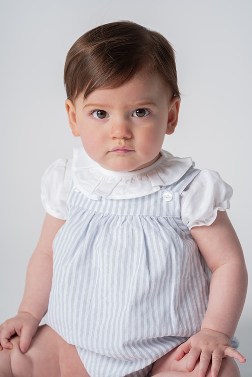 grey linen romper