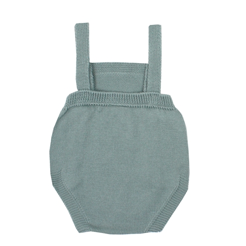 baby knit romper in aquarelle green