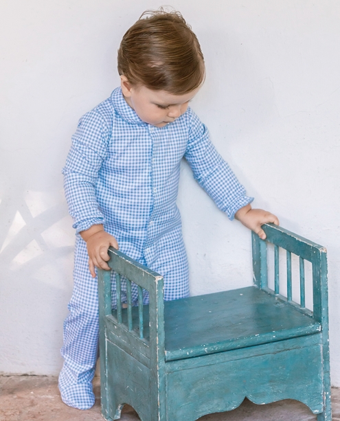 blue plaid baby