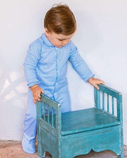 blue plaid baby
