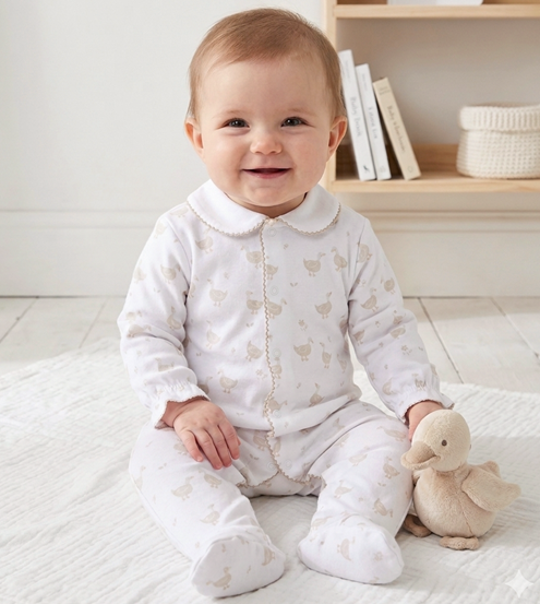 duck print sleepsuit