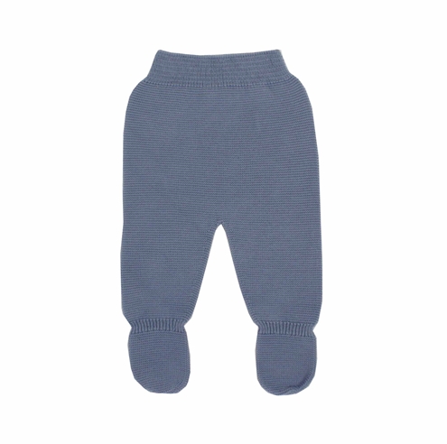 Medium blue thick knit baby leggings 