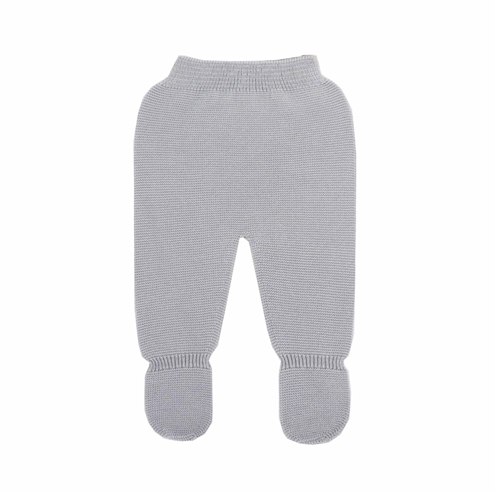 Grey thick knit baby leggings