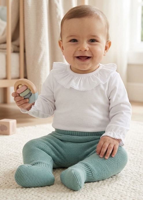 green knit baby