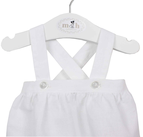 baby romper white linen