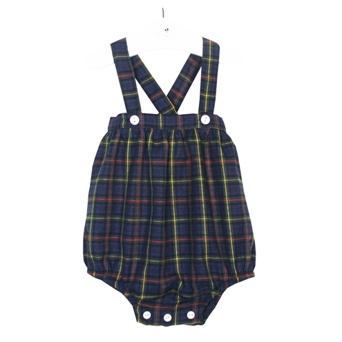 romper baby tartan