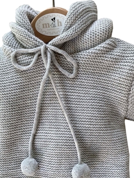 san francisco de punto gris y pompon