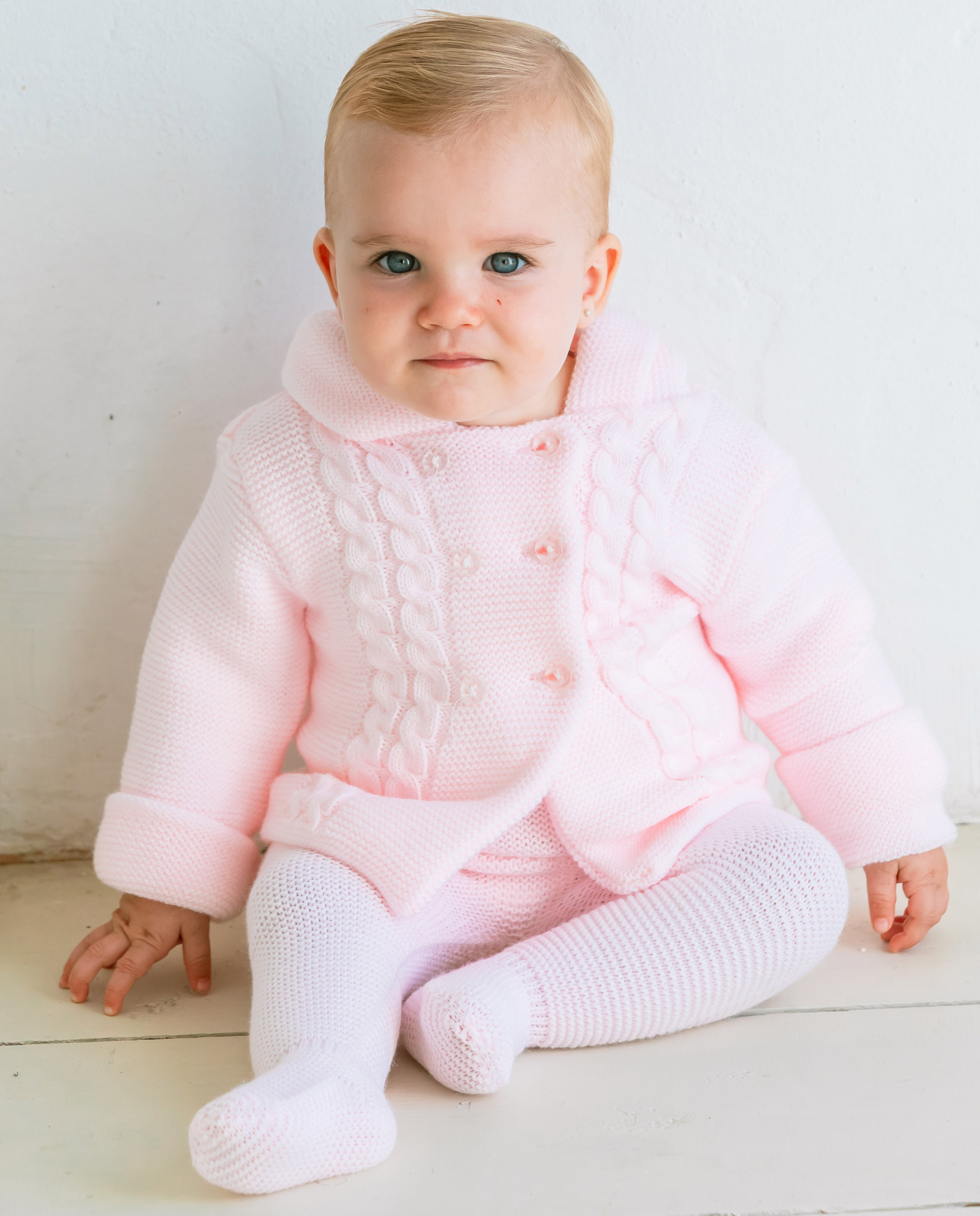 knitted two pieces pink