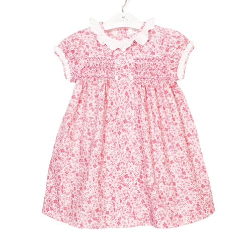 Inés dress pink little flowers