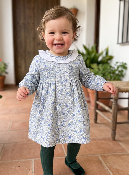kate dress green print