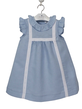 Blue linen dress