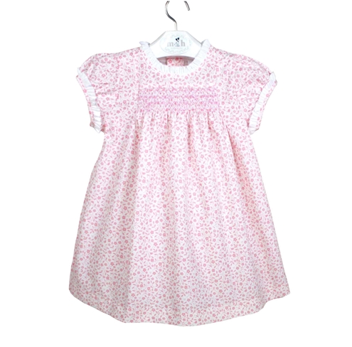 Vestido manuela hojas rosas