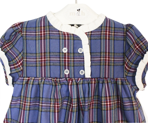 vestido tartán azul