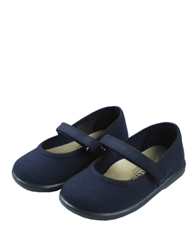 Navy blue canvas girl shoes
