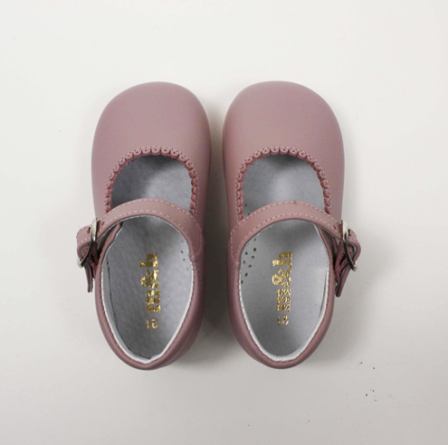 Mary Jane leather pastel pink