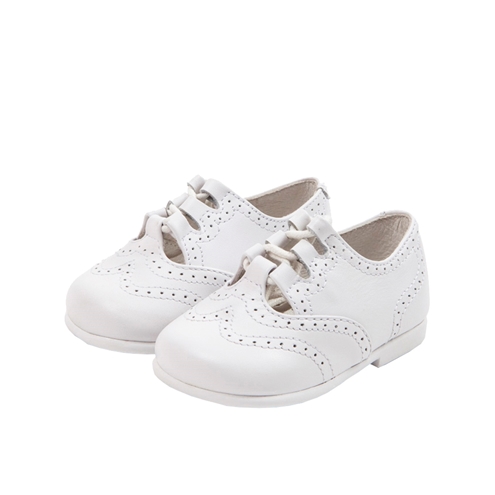 Lace up brogue shoes white