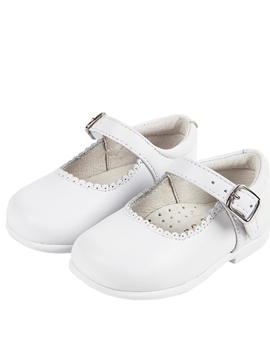 Mary Jane whte shoe leather