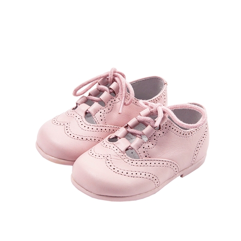 lace up brogue shoes pink